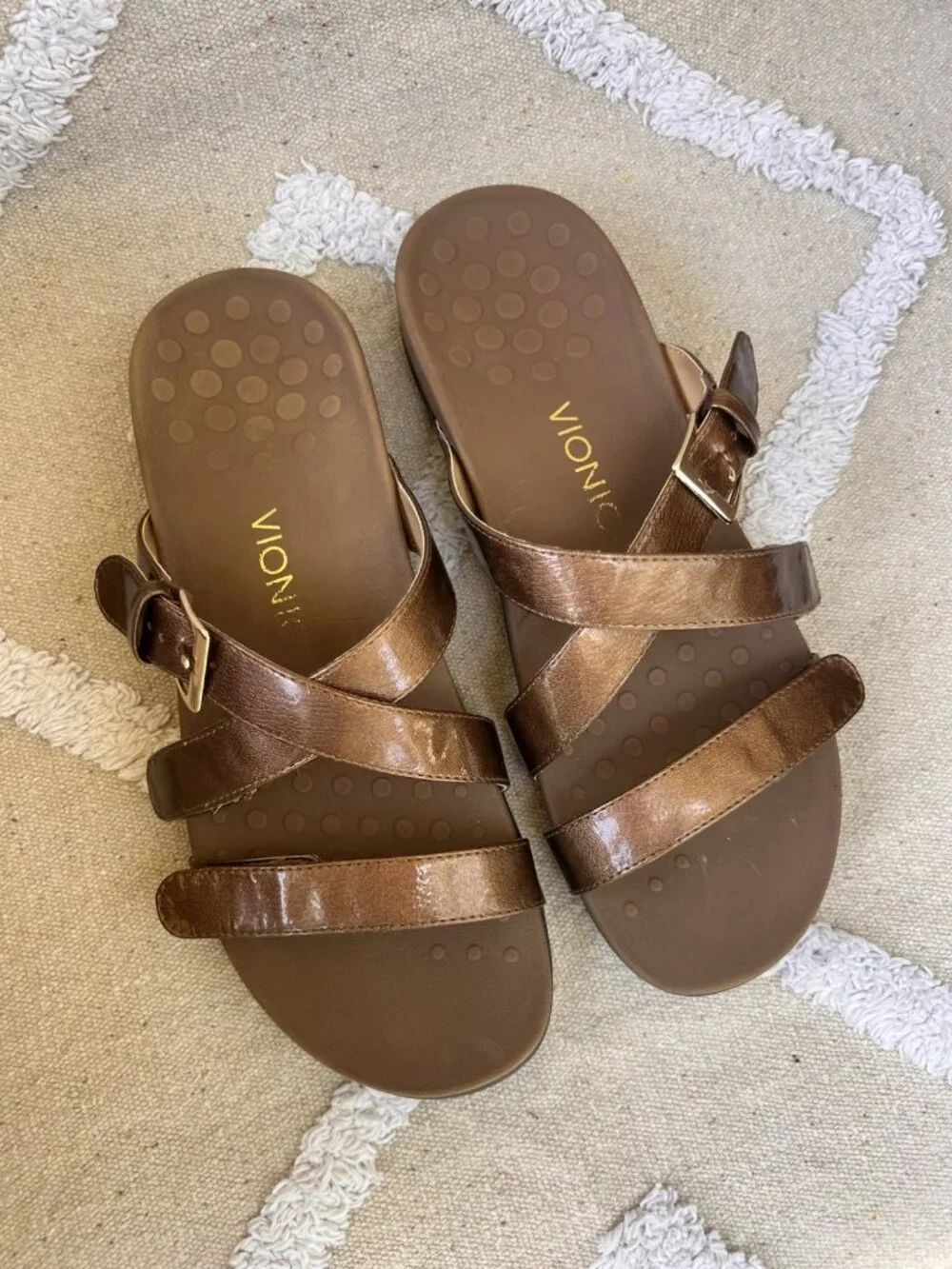 VIONIC 341 Kira Sandals Bronze Size US 10